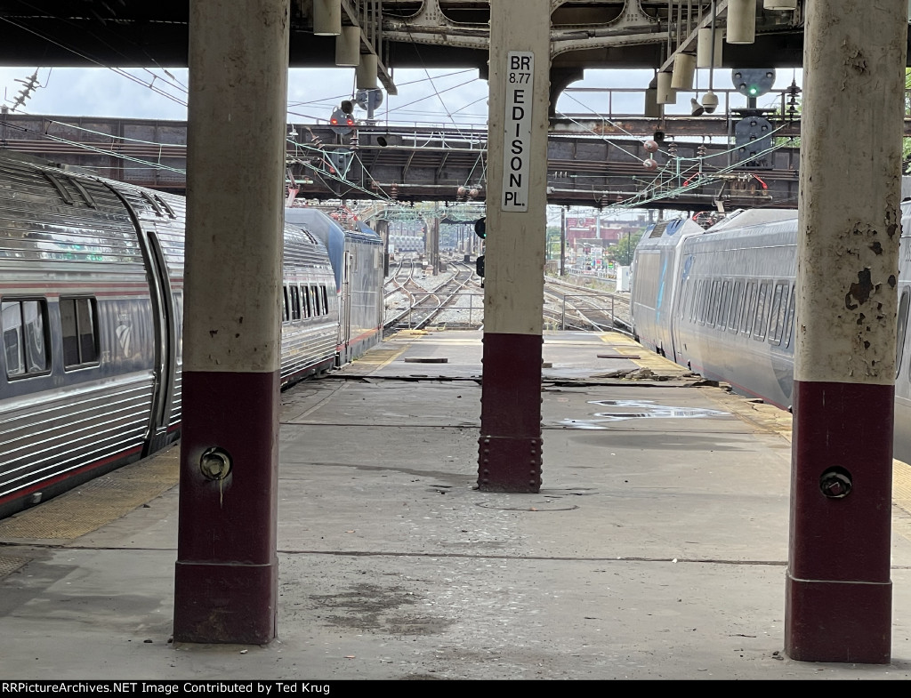 The Silver Star and an Acela depart concurrently